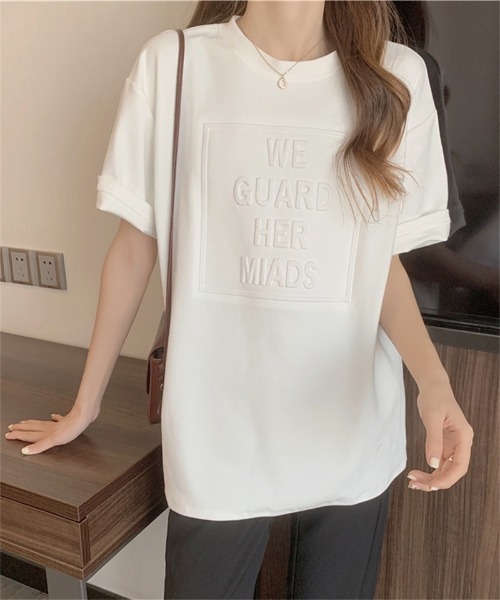tシャツ エンボスロゴピグメントリブロンT レディース tシャツ Tシャツ エンボスロゴ レディース : ZOZOTOWN Yahoo!店