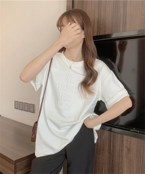 tシャツ エンボスロゴピグメントリブロンT レディース tシャツ Tシャツ エンボスロゴ レディース : ZOZOTOWN Yahoo!店