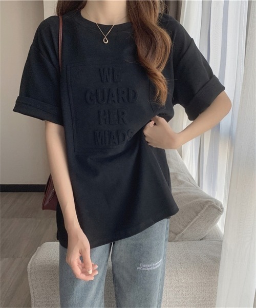 tシャツ エンボスロゴピグメントリブロンT レディース tシャツ Tシャツ エンボスロゴ レディース : ZOZOTOWN Yahoo!店