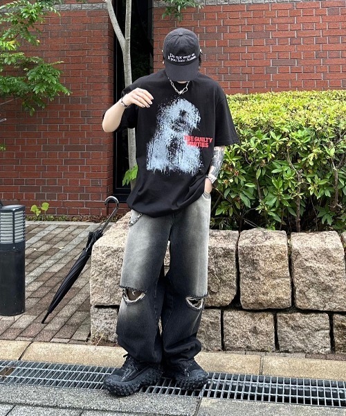 Chikashitsu+（チカシツプラス） tシャツ 「Chikashitsu +」paint