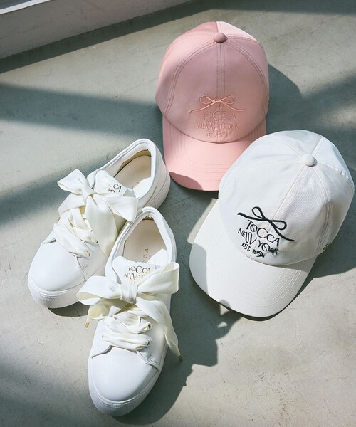 国内発送『TOCCA』洗える♪DANCING RIBBON LOGOCAP キャップ DANCING RIBBON LOGOCAP キャップ（キャップ）｜TOCCA（トッカ