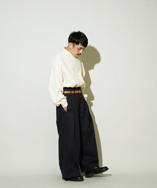 Aphlotus パンツ ワイドバギーパンツ(ダック/ジャガード) メンズ