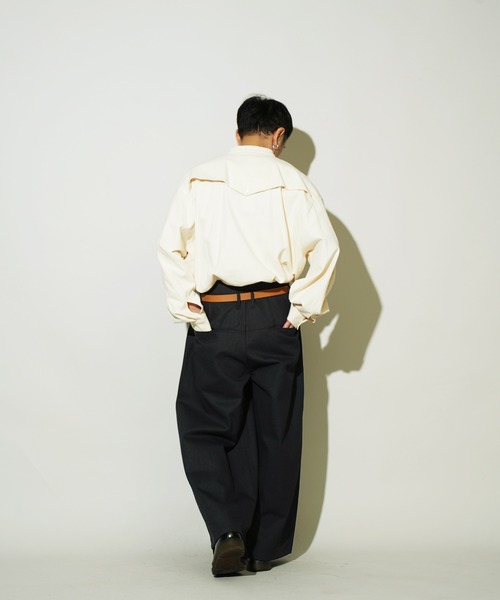 Aphlotus パンツ ワイドバギーパンツ(ダック/ジャガード) メンズ