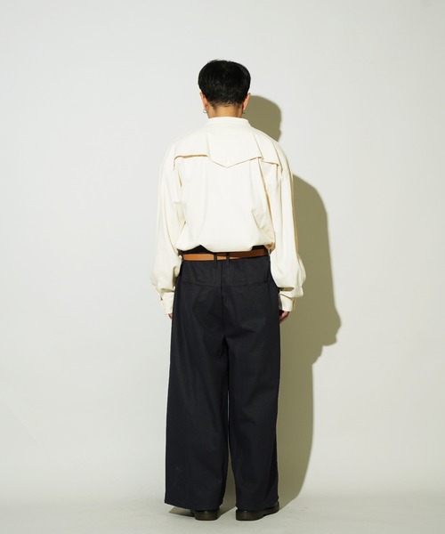 Aphlotus パンツ ワイドバギーパンツ(ダック/ジャガード) メンズ