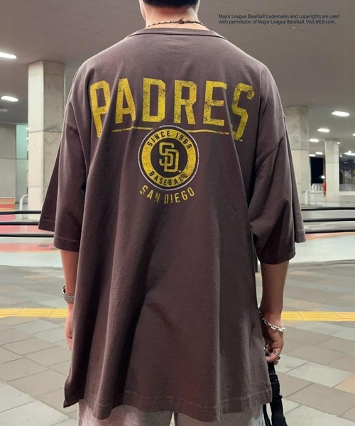 MLB tシャツ 「MLB」別注カスレ加工プリントTシャツ メンズ レディース 