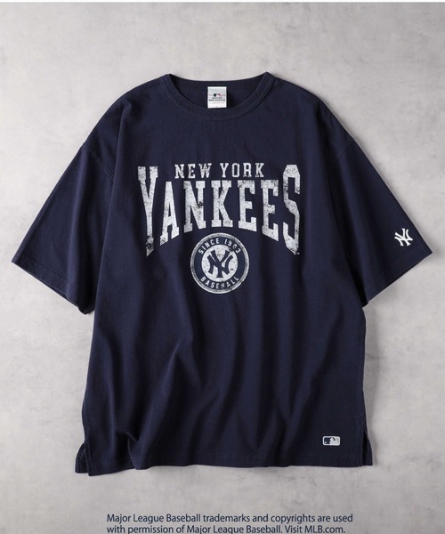 MLB tシャツ 「MLB」別注カスレ加工プリントTシャツ メンズ レディース 