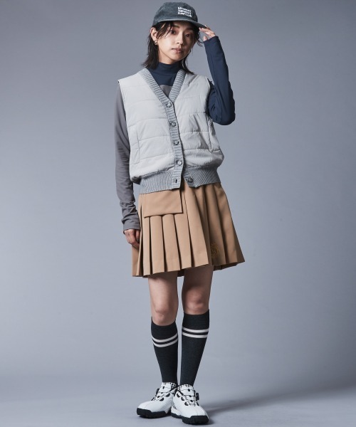 大きいサイズ レディース トップス 配色ブロッキングハイネックカットソープルオーバー シックスタイルゴルフ対応 CHIC STYLE tシャツ 配色ハイネックカットソープルオーバー
