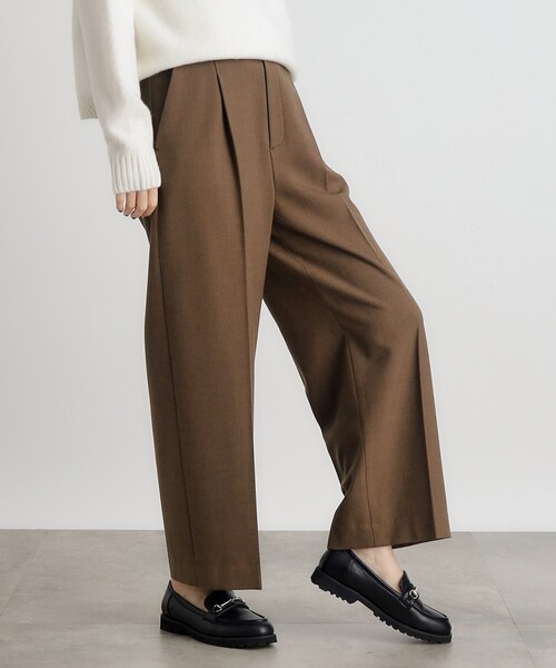 grove（グローブ） パンツ シャークスキン裏起毛スラックスパンツ