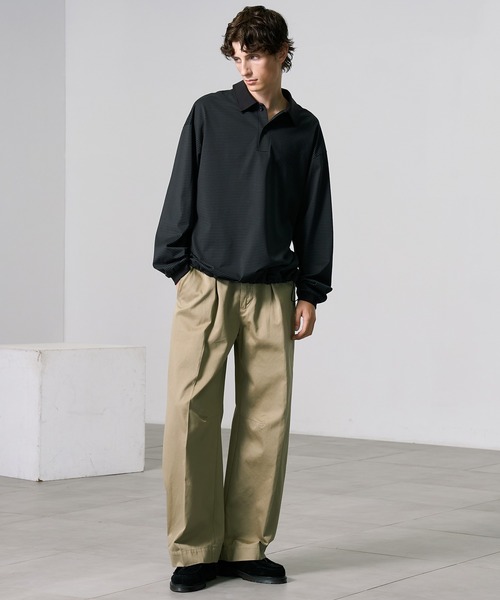 public TOKYO チノパン カーキ PUBLIC TOKYO チノパン CHINOS バレルレッグイージー メンズ