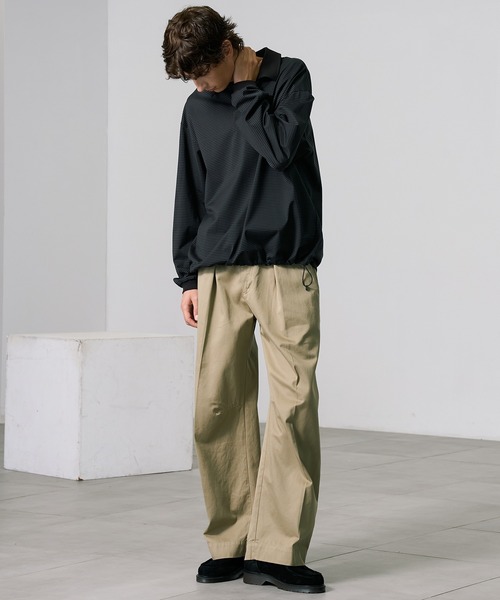 public TOKYO チノパン カーキ PUBLIC TOKYO チノパン CHINOS バレルレッグイージー メンズ