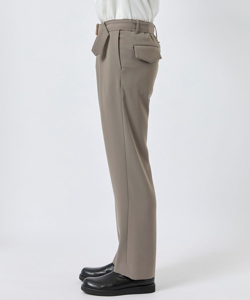 未使用級【CULLNI】25ss ベルト付き 1タック パンツ スラックス L CULLNI（クルニ） スラックス 「CULLNI/クルニ」別注 1Tuck Pants