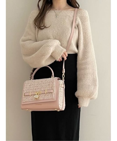 サマンサベガ ツイードベルトビジューショルダーバッグ Samantha Vega（サマンサベガ） ショルダーバッグ バッグ ツイード