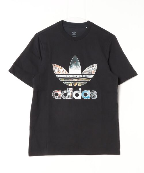 l*o様 Old adidas トレフォイルロゴ Made in USA 半袖ス USA製 90s adidas Logo Over Print S/S Tee 黄オレンジ XL