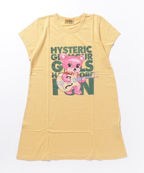 HYSTERIC GLAMOUR 半袖ワンピース ホワイト HYSTERIC GLAMOUR 「HYSTERIC GLAMOUR」 半袖ワンピース FREE