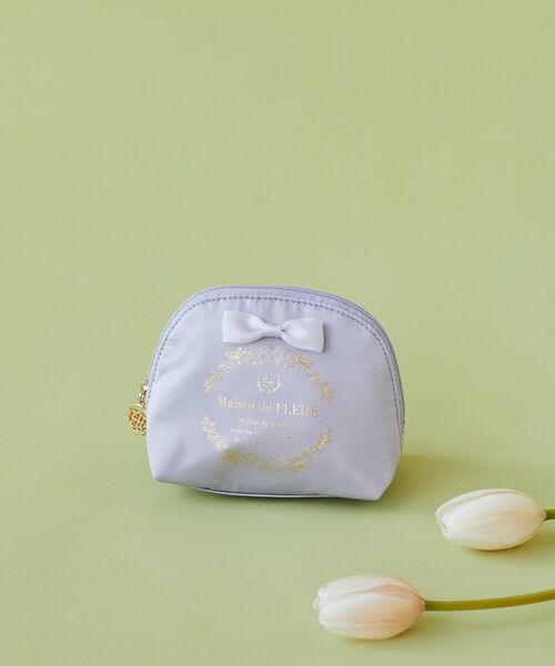 Maison de FLEUR（メゾンドフルール） ポーチ サテンリボンラウンド