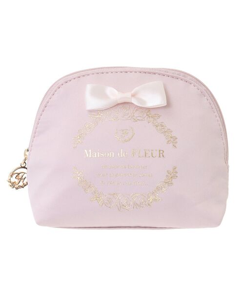 Maison de FLEUR（メゾンドフルール） ポーチ サテンリボンラウンド