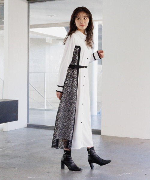 Andemiu シャツワンピース 「2025AW新色登場/選べる着丈」サイド