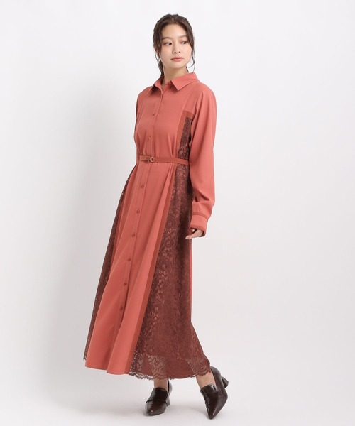 【7月末まで価格】現在予約商品(公式到着8月下旬) シャツワンピース 洗える/ゆったり/前開き】シャツワンピース（マキシ・ロング