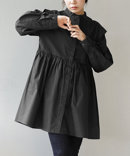 e-zakkamania stores ブラウス シャツ ショルダータック フレア