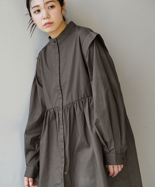 e-zakkamania stores ブラウス シャツ ショルダータック フレア