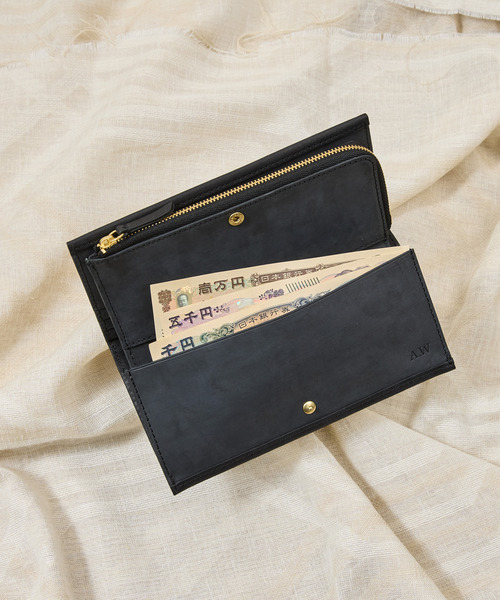 ビアベリー　スモールウォレット財布　プエブロレザー　BLACK A_W 財布 アウ / LONG PURSE プエブロレザーロングウォレット
