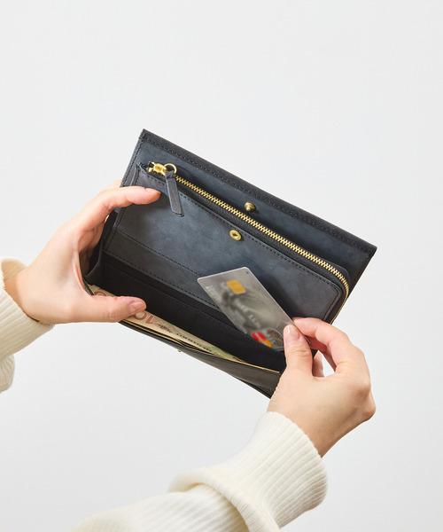 IANNE 長財布　レザー　ブラック BELAKE 長財布 ANNONAY black leather long wallet (アノネイ