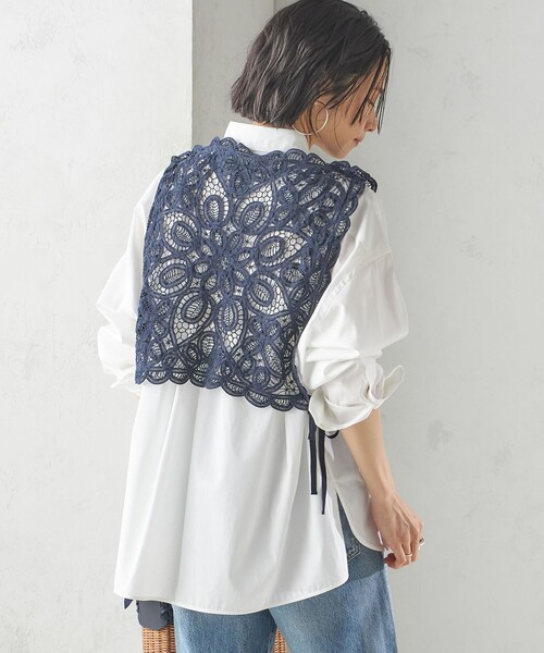 【美品/定価3.7万】エリテ Heriter *リバーレースパネルボーダープルオーバー*38ニットnesessaireネセセア(84-2505-54)【40F52】 美品/定価3.7万】エリテ Heriter *リバーレースパネルボーダー