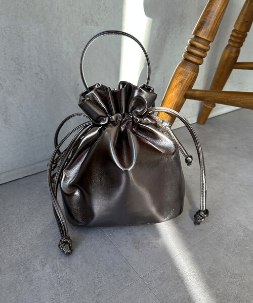 Chez toi トートバッグ メタリック巾着ショルダー レディース