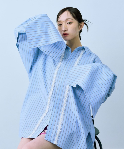 ブラウス シャツ cwtch　MULTIWAY WIDE SHIRTS レディース