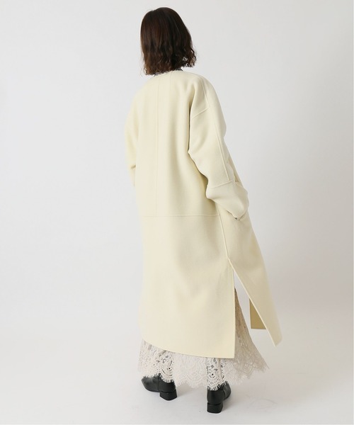 IENA（イエナ） ノーカラーコート 36 ライトイエロー レディース