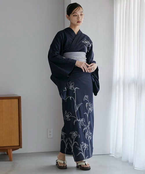 【はな】浴衣 Neina 浴衣 「浴衣」花柄ワンピース浴衣セット（上衣＋