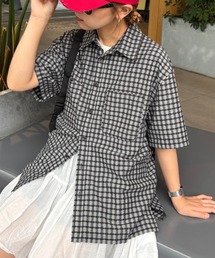 ブラウス シャツ 「UNISEX」ポコポコチェック半袖シャツ レディース メンズ｜ZOZOTOWN Yahoo!店