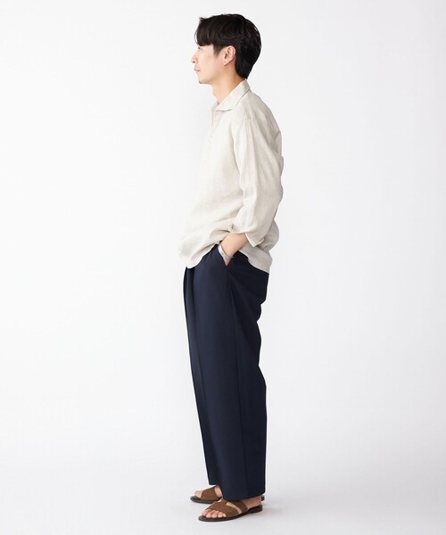 SHIPS（シップス） 七分袖 シャツ SHIPS: フレックスリネン 7スリーブ