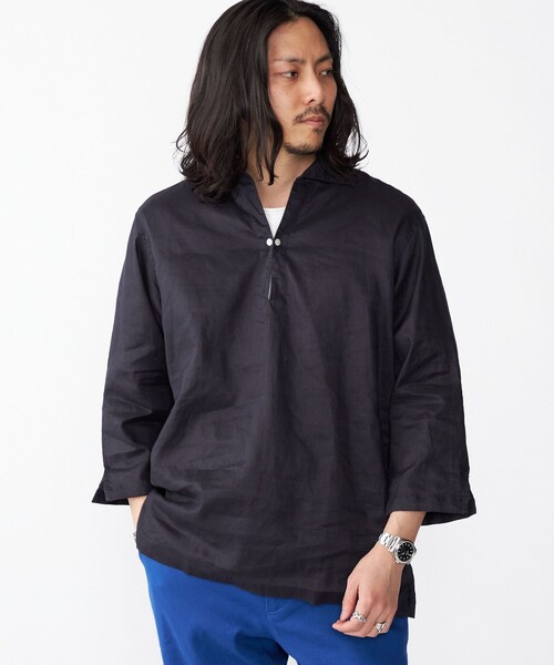 SHIPS（シップス） 七分袖 シャツ SHIPS: フレックスリネン 7スリーブ