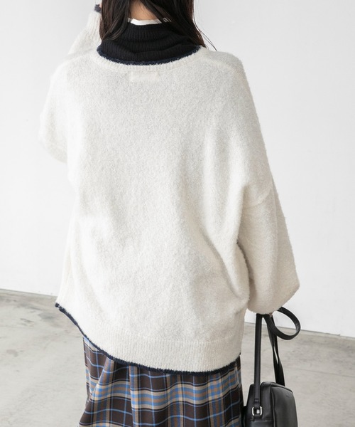 「BONLECILL」 ニットカーディガン FREE ブラウン レディース_画像4