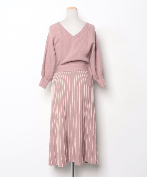 「natural couture」 ニットワンピース SMALL ピンク レディース_画像2