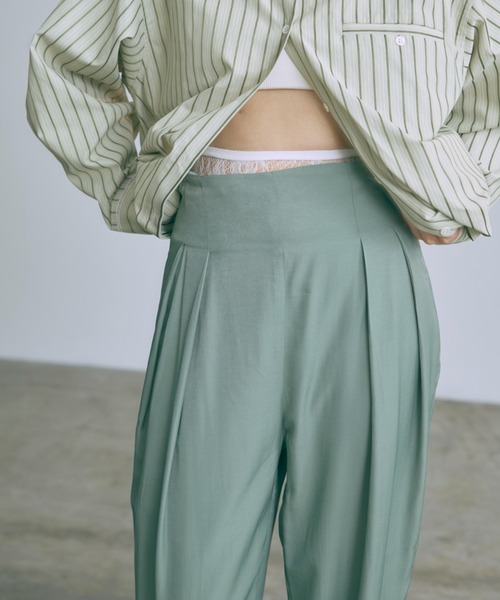 yumeページ EN NEUME パンツ Vintage Stripe Balloon Pants レディース