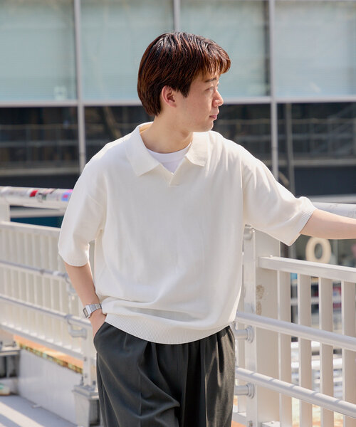 ニット セーター 「WHIMSIC」ファインニットショートスリーブポロシャツ レディース メンズ ankoROCK セーター ニット a.p.o.v. -ankoROCK's select