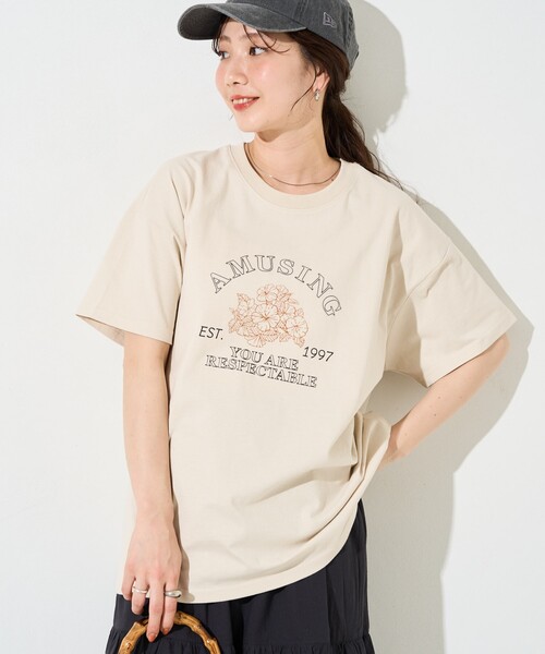 FREAK'S STORE tシャツ 限定展開 FLOWER 発泡 プリント 半袖 T