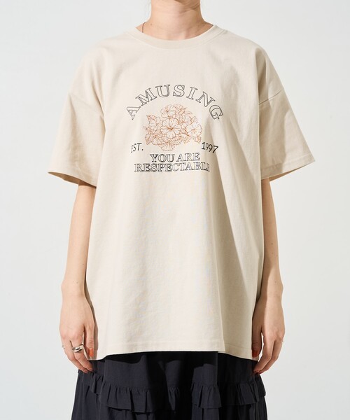 FREAK'S STORE tシャツ 限定展開 FLOWER 発泡 プリント 半袖 T