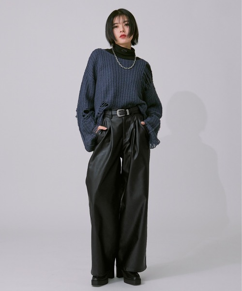 「Ellno Loset」 パンツ LARGE チャコールグレー メンズ_画像2