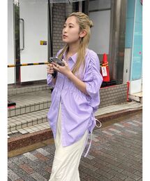 ブラウス シャツ ハーフスリーブギャザーシャツ レディース｜ZOZOTOWN Yahoo!店