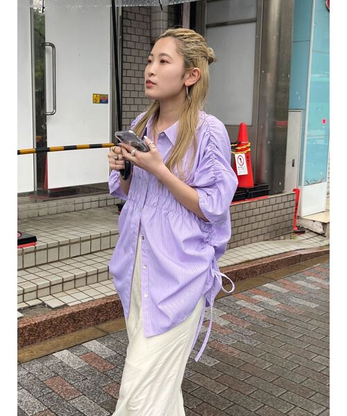 Ungrid（アングリッド） ブラウス シャツ ハーフスリーブギャザー