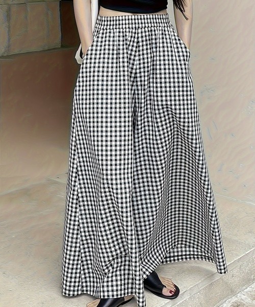 meJane（ミージェーン） パンツ ギンガムチェック スーパーワイド