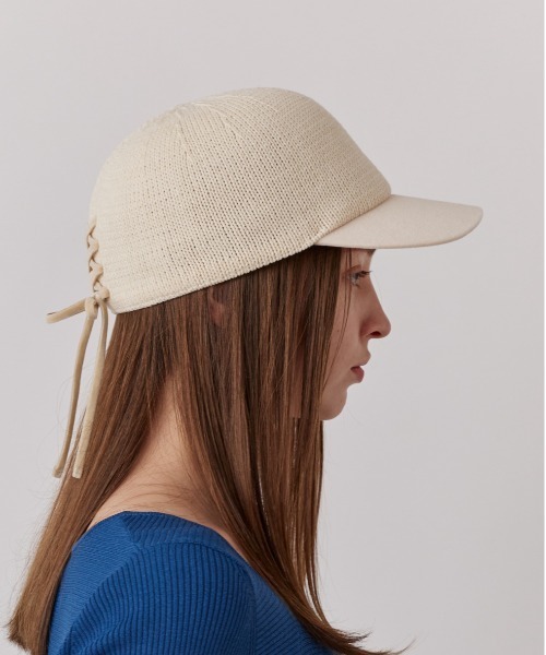 キャップ 帽子 Chapeau d' O  TM Knit x Velour Cap / シャポードオー レディース