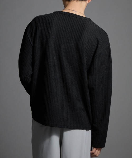 Loose（ルース） ヘンリーネック tシャツ ショートリブ ヘンリーネック