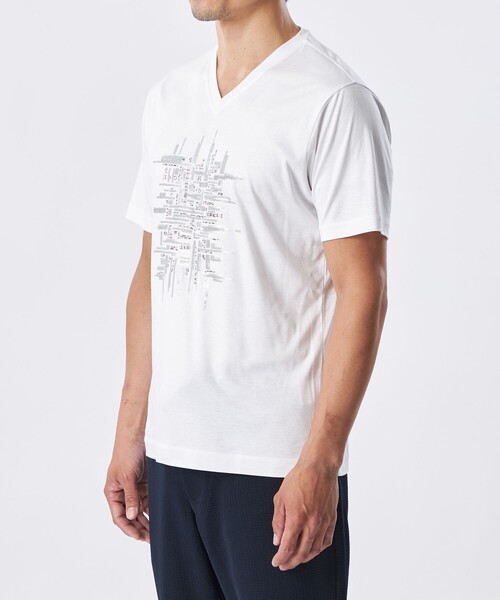 EPOCA UOMO（エポカ ウォモ） tシャツ スパンコールランダムライン 