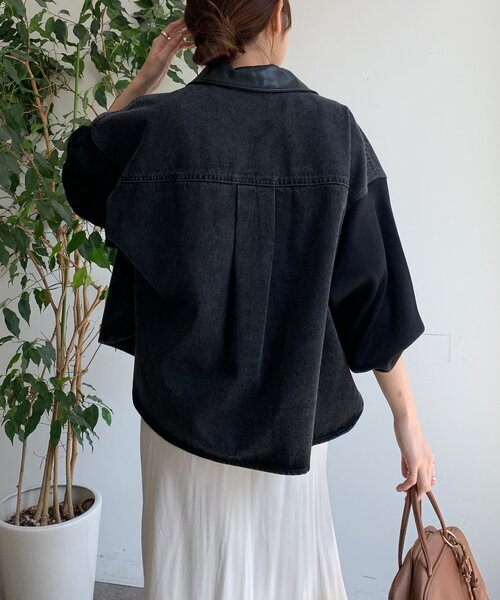 DouDou（ドゥドゥ） コート アウター 「WEB限定」袖ニットデニム