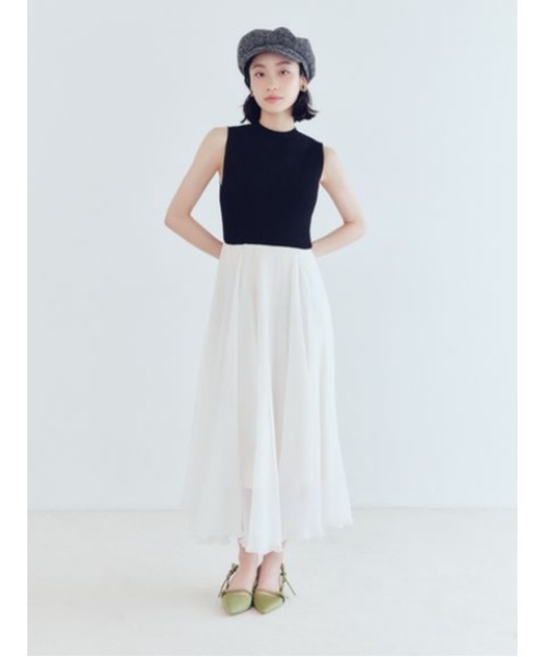 LILY BROWN リリーブラウン　フレアニットドッキングワンピース LILY BROWN（リリーブラウン） ワンピース 「WEB限定00サイズ」フレア