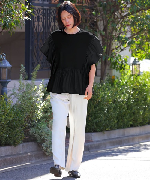 「ELFRANK」 ノースリーブトップス FREE オフホワイト レディース_画像3